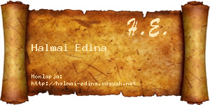 Halmai Edina névjegykártya